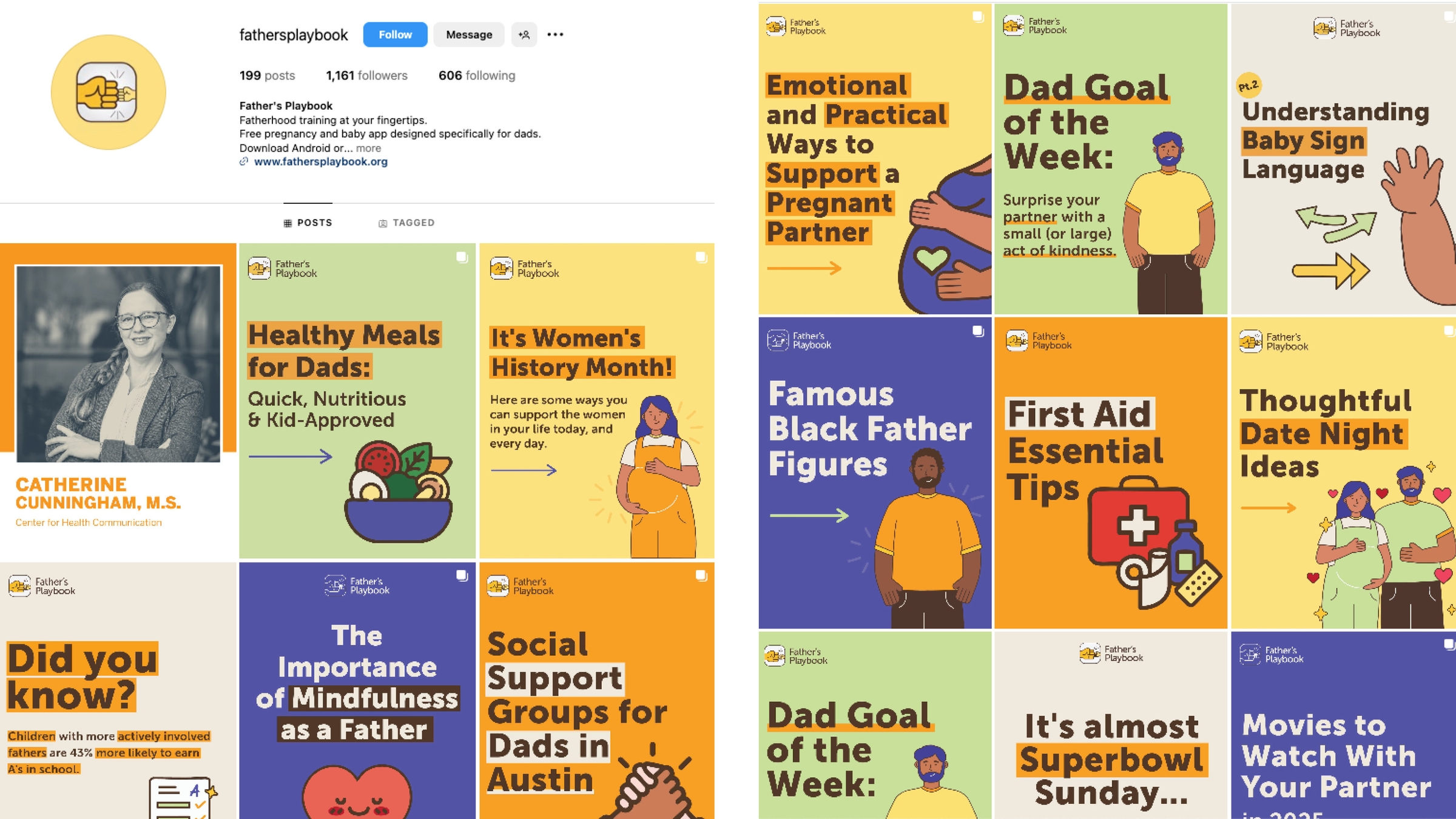 Marketing design examples for social media following the brand guideline