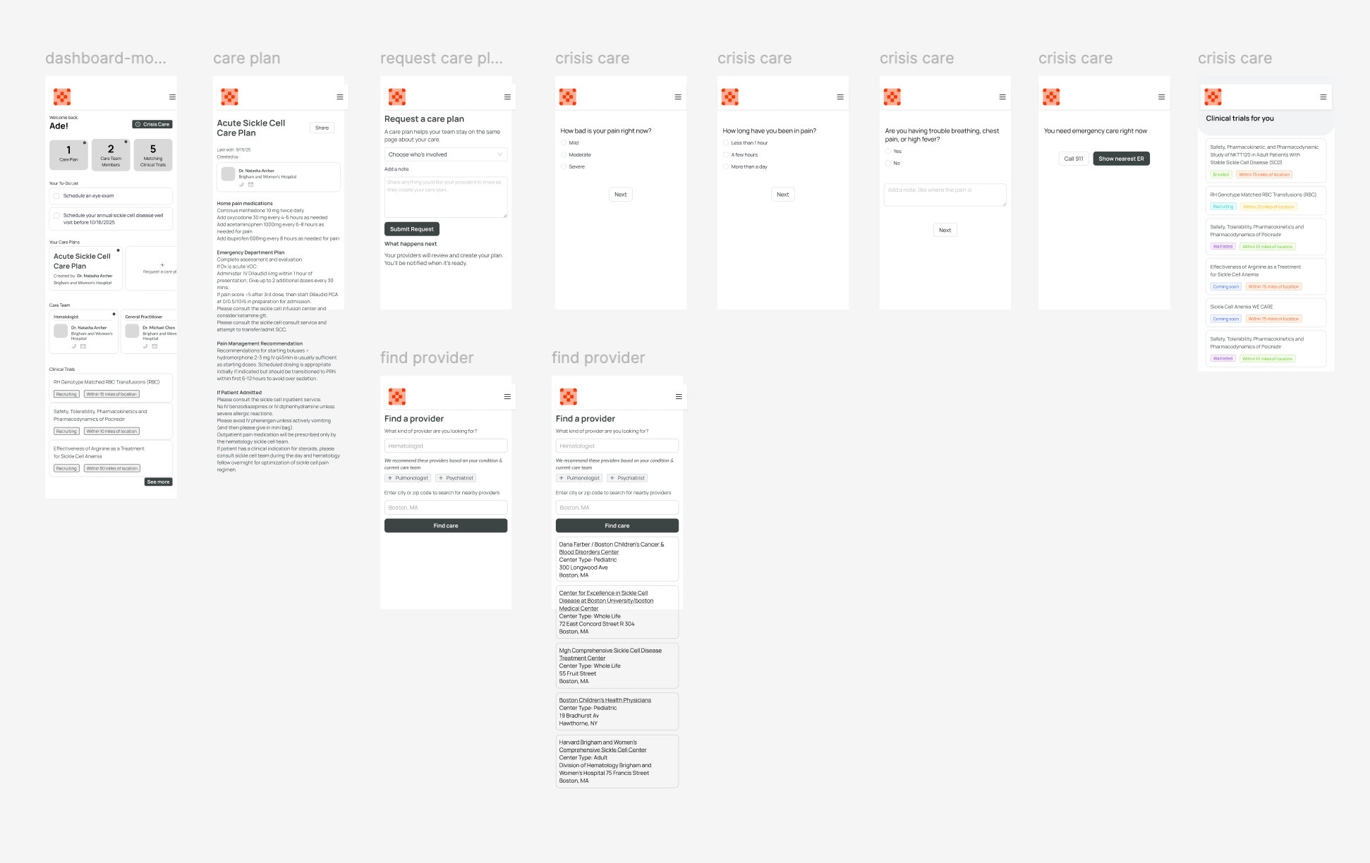 Iterative low-fi prototype used in weekly user interviews