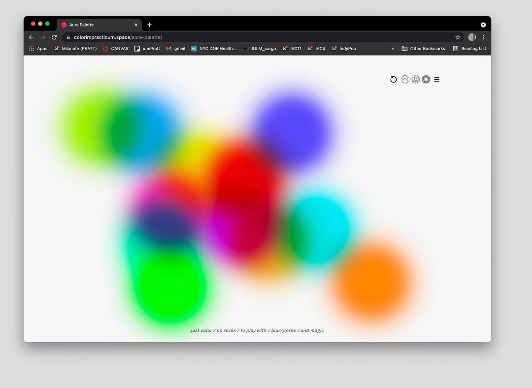 A screenshot showing the Aura Palette interactive experience